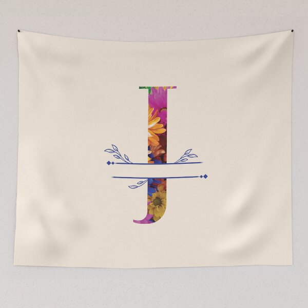 Item preview, Monogram...J... Vibrant Floral designed and sold by CHASAcreative.