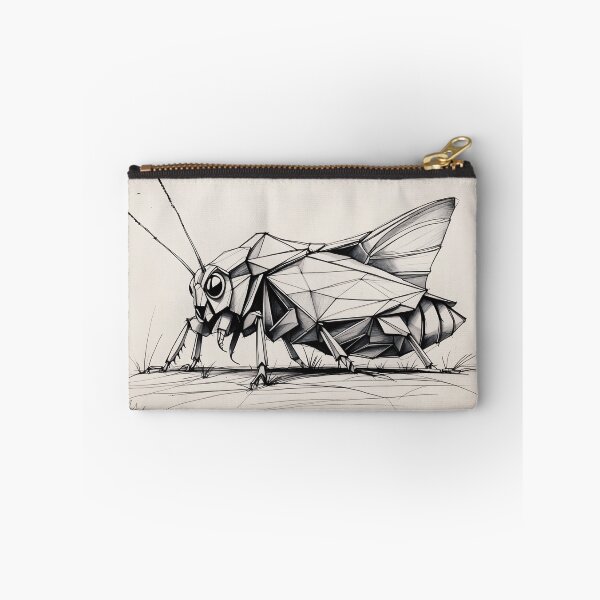 Item preview, Geometric Insect Illustration – Hand Sketched Abstract Nature Art designed and sold by ShadeScapeArt.