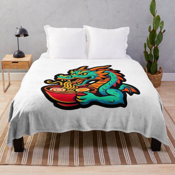 Item preview, Neon Ramen Dragon Sticker – Bold Vector Noodle Beast with Thick Outline designed and sold by The-Library.