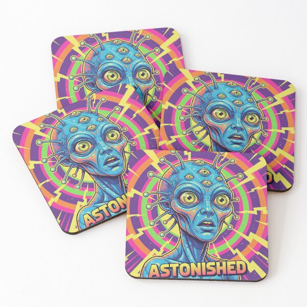 Item preview, Astonished – Alien Pop Art Cosmic Shock designed and sold by OUT OF THE BOX.