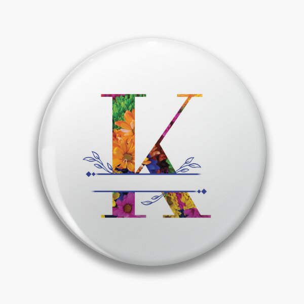 Item preview, Monogram...K... Vibrant Floral designed and sold by CHASAcreative.