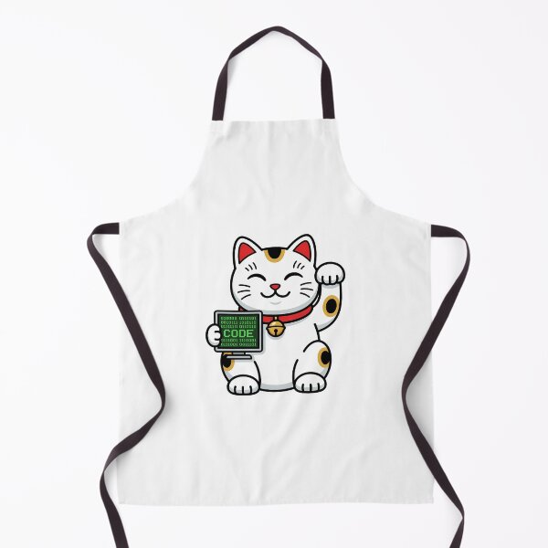 Artikelvorschau, Code Binary Maneki Neko Niedliche Cartoon-Grafik für Technikprofis entworfen und verkauft von chattsuede.