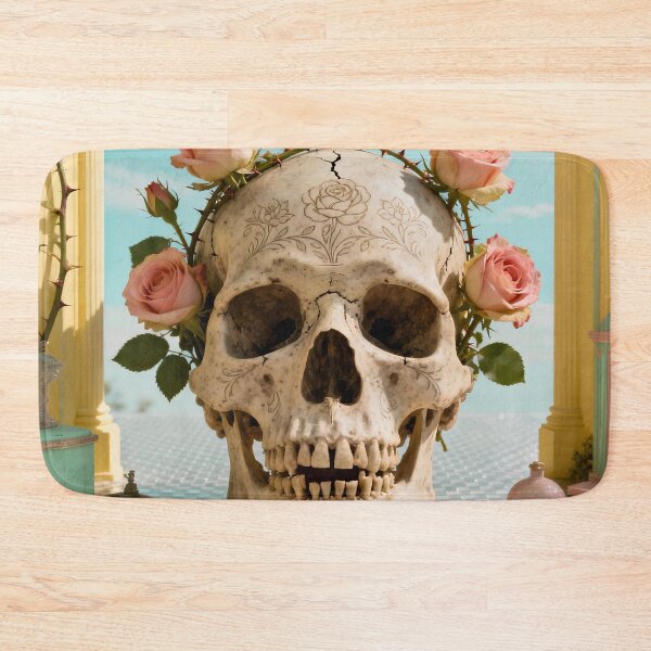Item preview, Vintage Botanical Skull Art – Engraved Rose Skull with Antique Illustration Style designed and sold by The-Library.