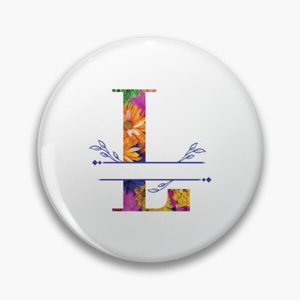 Item preview, Monogram...L... Vibrant Floral designed and sold by CHASAcreative.