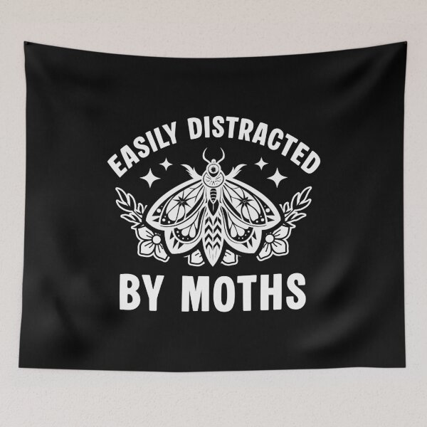 Item preview, Easily Distracted By Moths | Vintage Celestial Luna Moth Aesthetic designed and sold by Dmetalx Art Apparel.