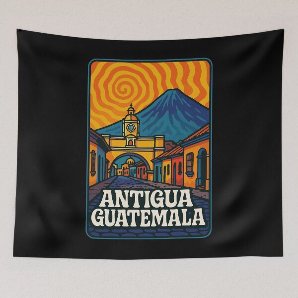 Item preview, Antigua Guatemala Trippy Art designed and sold by TomFrontierArt.