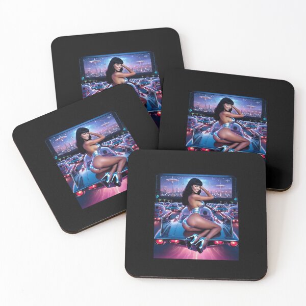 Item preview, Sexy Retro Futuristic Drive-in Series #3: Sexy Black-Haired Pinup girl on Car at Drive-In Movie designed and sold by Nico Simon Princely.