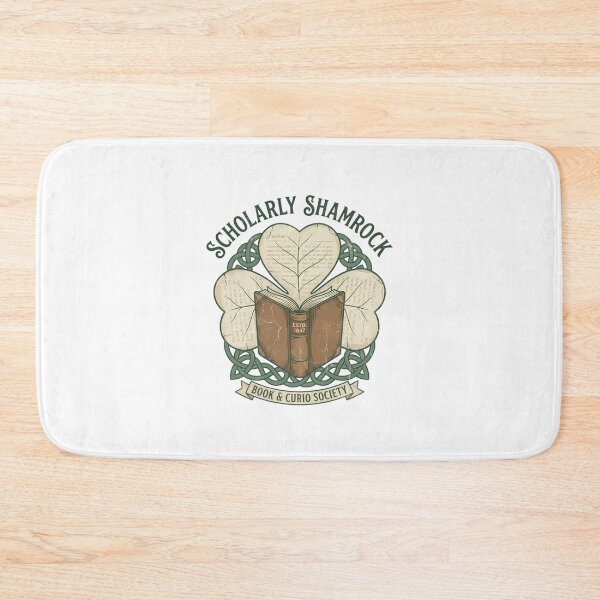 Item preview, Scholarly Shamrock Estd 1847 Book & Curio Society Vintage Illustration designed and sold by chattsuede.