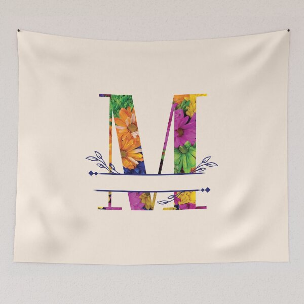 Item preview, Monogram...M... Vibrant Floral designed and sold by CHASAcreative.