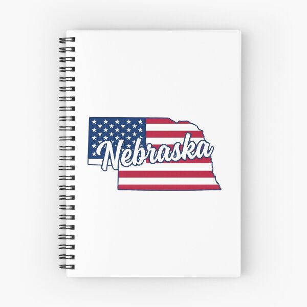 Item preview, Nebraska State American Flag Outline – Patriotic Pride Script designed and sold by Paper Drip.