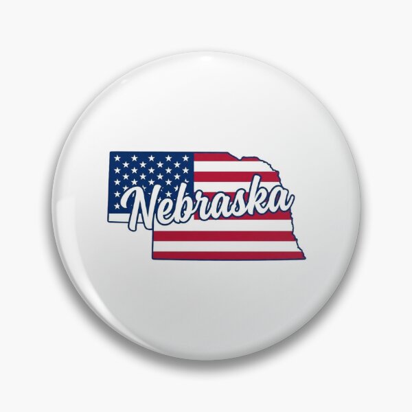 Item preview, Nebraska State American Flag Outline – Patriotic Pride Script designed and sold by Paper Drip.