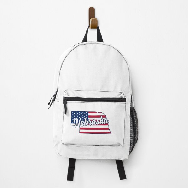 Item preview, Nebraska State American Flag Outline – Patriotic Pride Script designed and sold by Paper Drip.
