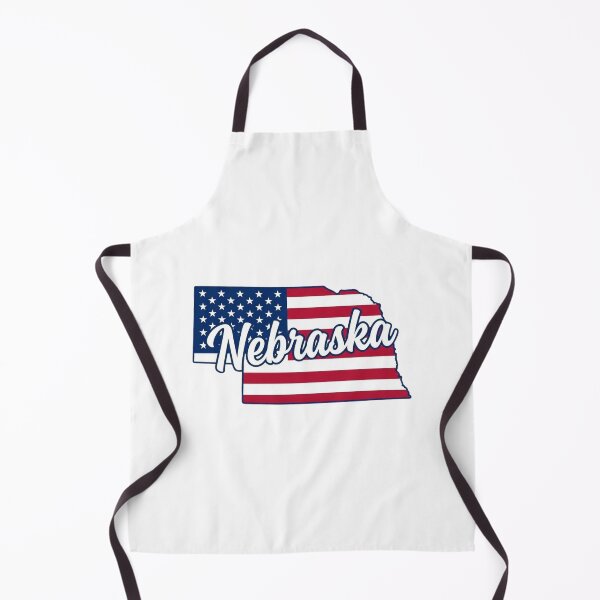 Item preview, Nebraska State American Flag Outline – Patriotic Pride Script designed and sold by Paper Drip.