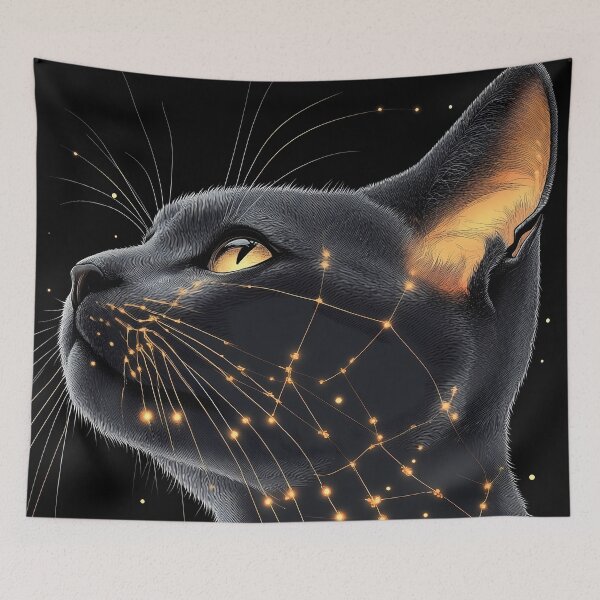 Item preview, Abyssinian Cat Cosmic Glow Feline Energy Illustration designed and sold by mildaclairmo.