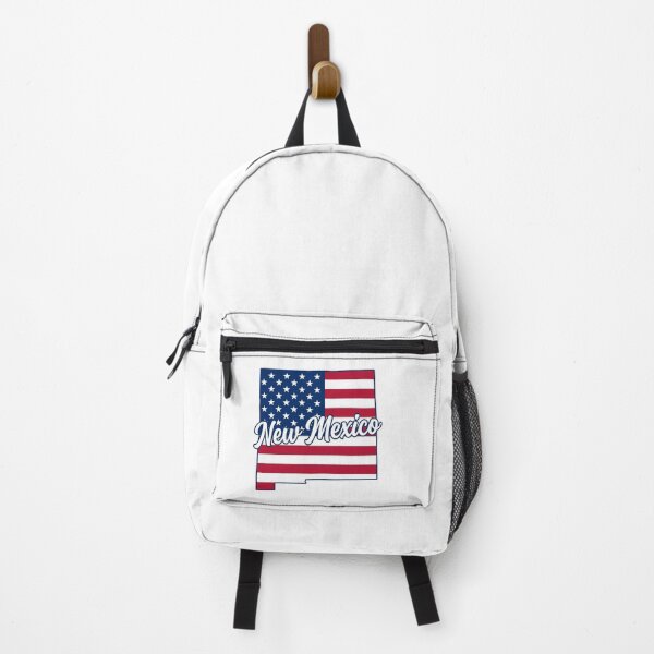 Item preview, New Mexico State American Flag Outline – Patriotic Pride Script designed and sold by Paper Drip.