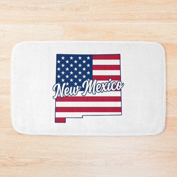 Item preview, New Mexico State American Flag Outline – Patriotic Pride Script designed and sold by Paper Drip.