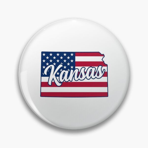 Item preview, Kansas State American Flag Outline – Patriotic Pride Script designed and sold by Paper Drip.