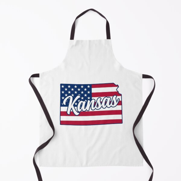 Item preview, Kansas State American Flag Outline – Patriotic Pride Script designed and sold by Paper Drip.