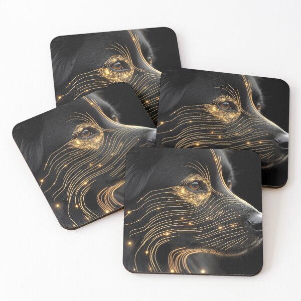 Item preview, Australian Shepherd Dog Golden Energy Flow Portrait designed and sold by mildaclairmo.