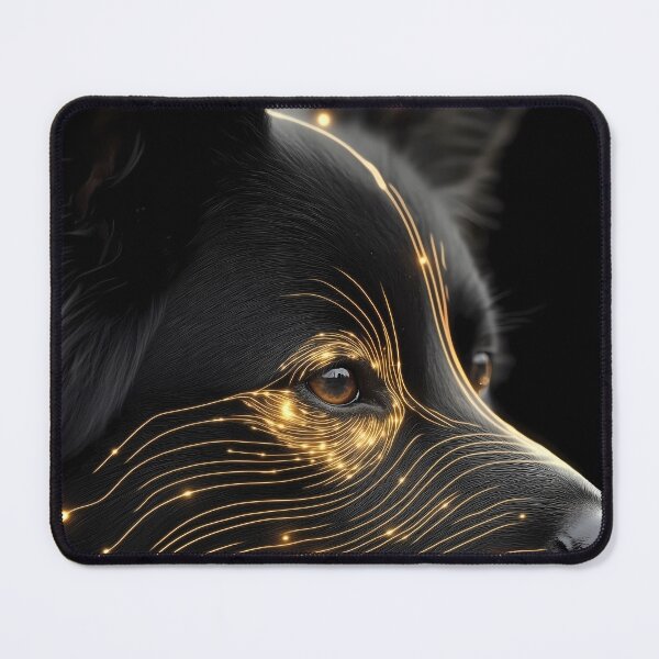 Item preview, Australian Shepherd Dog Golden Energy Flow Portrait designed and sold by mildaclairmo.
