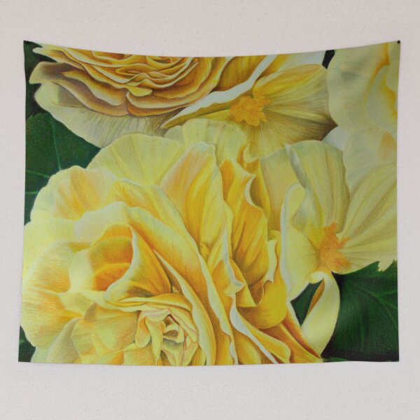 Item preview, Yellow Begonia Flowers designed and sold by WillyMina.