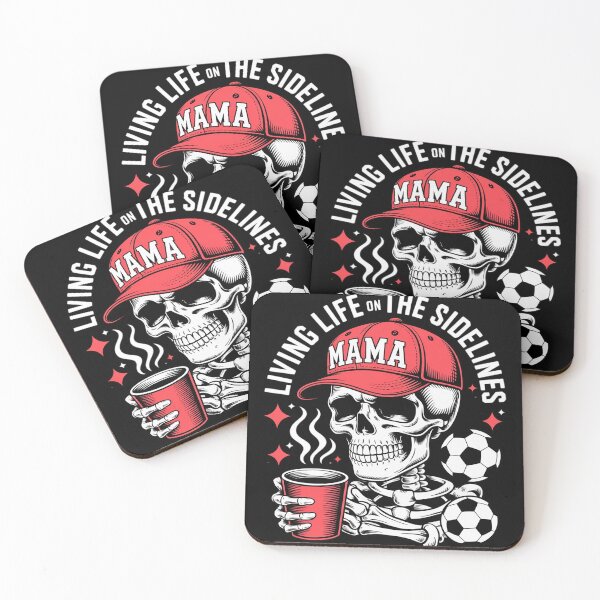 Item preview, Soccer Mama Living Life On The Sidelines Skeleton Coffee designed and sold by Dakarothill.