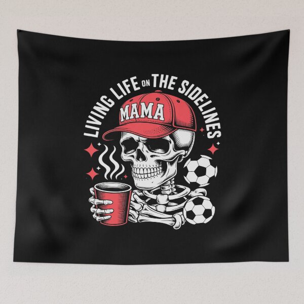 Item preview, Soccer Mama Living Life On The Sidelines Skeleton Coffee designed and sold by Dakarothill.