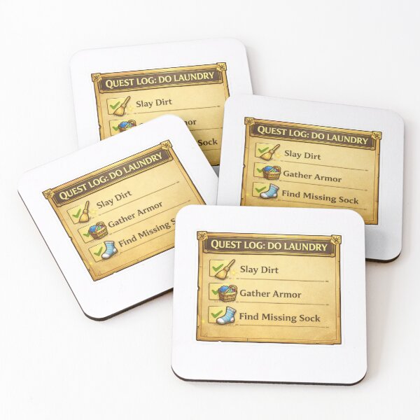 Item preview, Quest Log Do Laundry Fantasy Gaming Chores designed and sold by jgvisualarts.