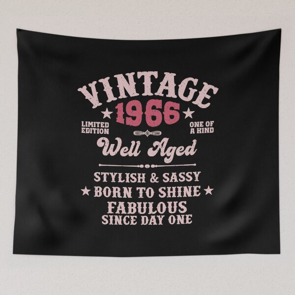 Item preview, 60th Birthday Vintage 1966 Well Aged 60 Years For Her designed and sold by eclecTEEq.