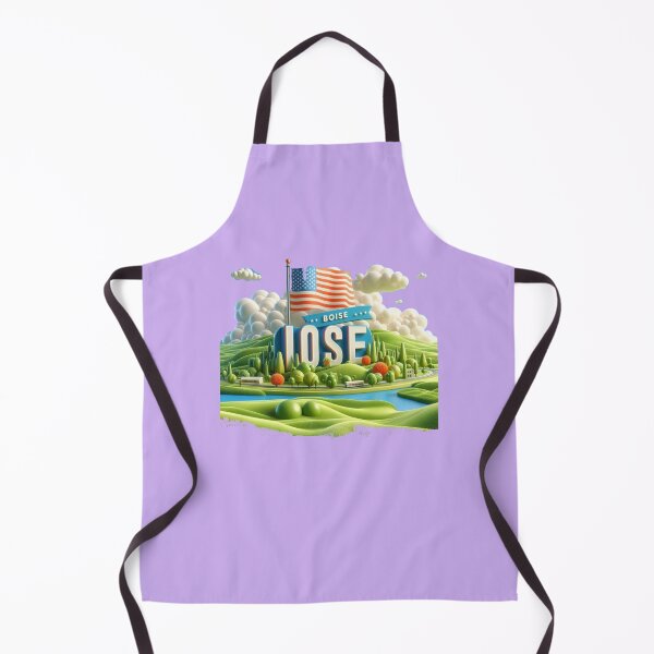 Item preview, Boise USA Cute 3D Landscape Label with American Flag,  designed and sold by PaintMeWorld.