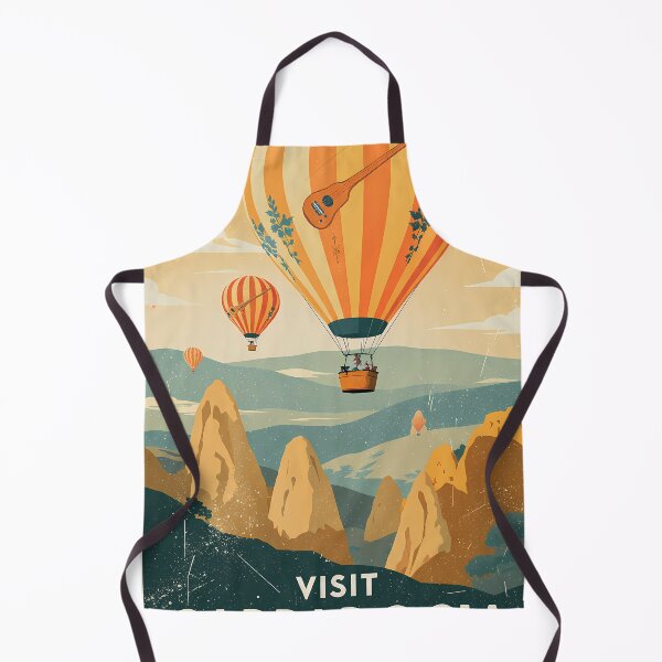 Item preview, Vintage Cappadocia Travel Poster - Anatolian Saz Art designed and sold by etuvibes.