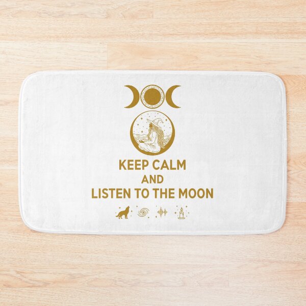Item preview, Keep Calm and Listen to the Moon – Celestial Witchy Art designed and sold by WildWeave.