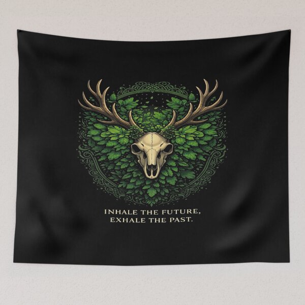 Item preview, Inhale the Future Exhale the Past – Nature Skull Art designed and sold by alizo74.