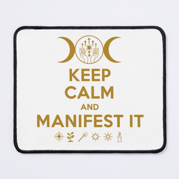Item preview, Keep Calm and Manifest It – Golden Spiritual Intentions designed and sold by WildWeave.