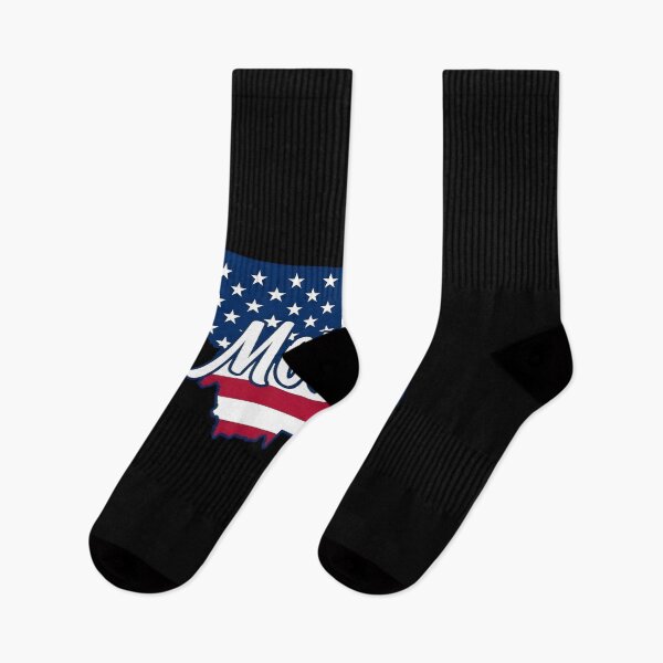 Item preview, Montana State American Flag Outline – Patriotic Pride Script designed and sold by Paper Drip.