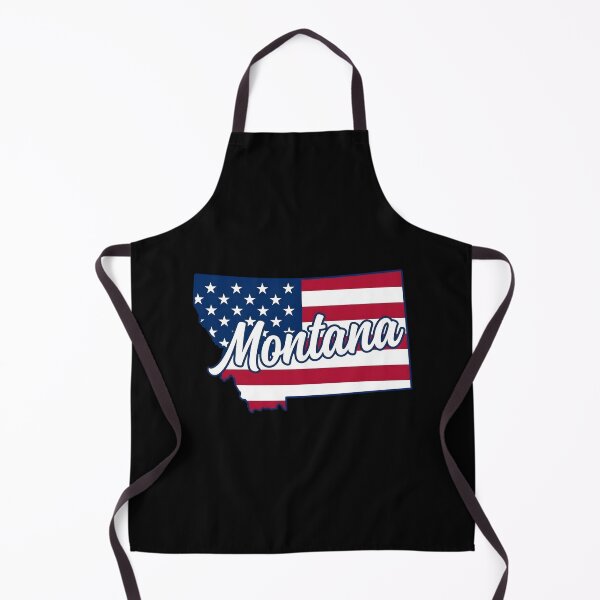 Item preview, Montana State American Flag Outline – Patriotic Pride Script designed and sold by Paper Drip.