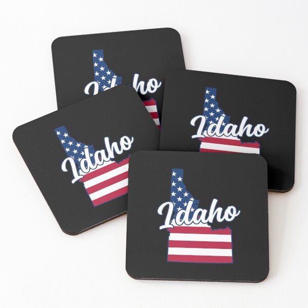 Item preview, Idaho State American Flag Outline – Patriotic Pride Script designed and sold by Paper Drip.