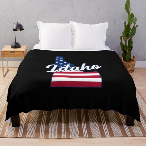 Item preview, Idaho State American Flag Outline – Patriotic Pride Script designed and sold by Paper Drip.