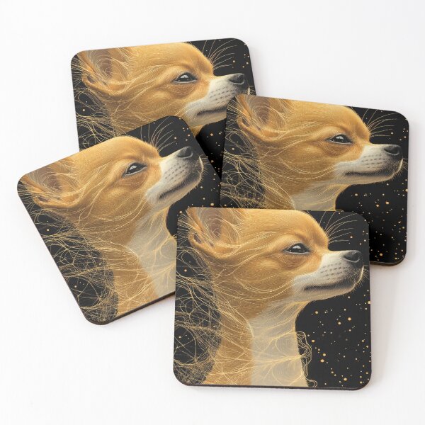 Item preview, Chihuahua Dog Wind Glow Elegant Portrait designed and sold by mildaclairmo.