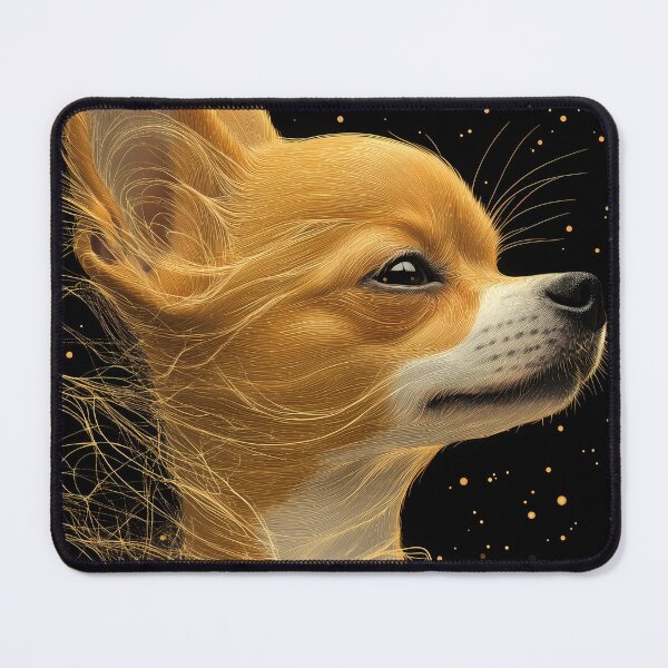 Item preview, Chihuahua Dog Wind Glow Elegant Portrait designed and sold by mildaclairmo.