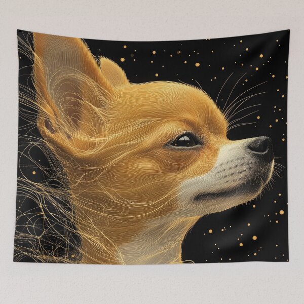 Item preview, Chihuahua Dog Wind Glow Elegant Portrait designed and sold by mildaclairmo.