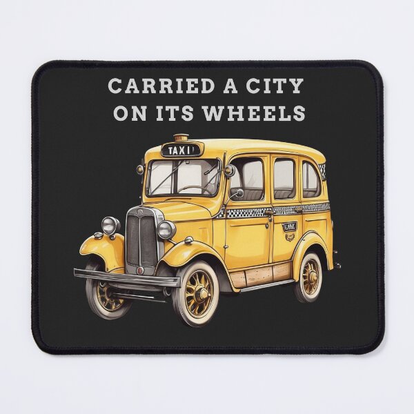 Item preview, Vintage Taxi – Carried a City on Its Wheels - For Dark Backgrounds designed and sold by PAPIRO SIGLO XXI.