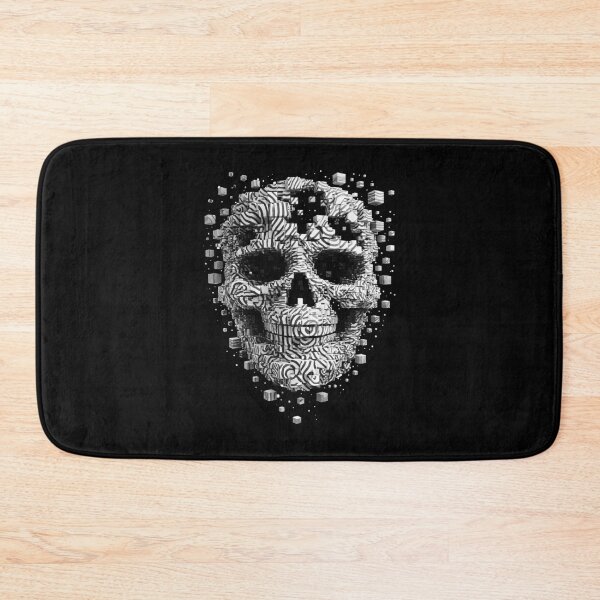 Item preview, Geometric Silver Skull Design - Zebra Pattern designed and sold by DesignWondersSt.