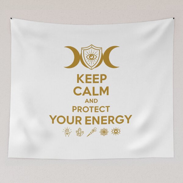 Item preview, Keep Calm and Protect Your Energy – Mystic Shield & Evil Eye designed and sold by WildWeave.