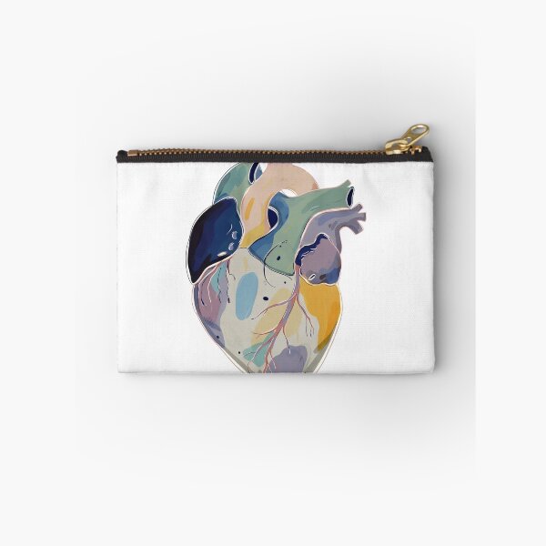 Item preview, Heart illustration showing human anatomy with colorful details on organs and vessels in a simple design designed and sold by SpaceartLilu.