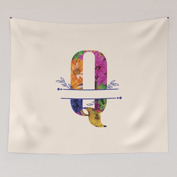 Item preview, Monogram...Q... Vibrant Floral designed and sold by CHASAcreative.