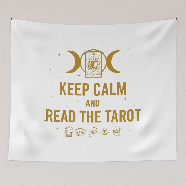 Item preview, Keep Calm and Read the Tarot – Mystical Sun & Moon Card designed and sold by WildWeave.