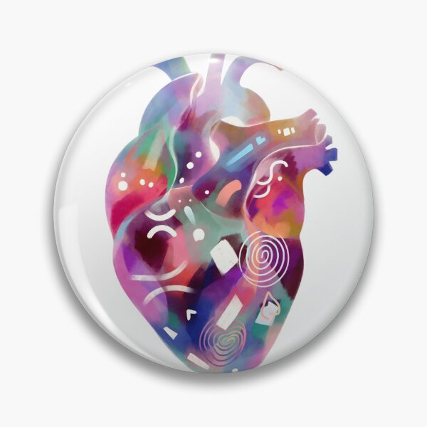 Item preview, Copy of Heart illustration showing human anatomy with colorful details on organs and vessels in a simple design designed and sold by SpaceartLilu.