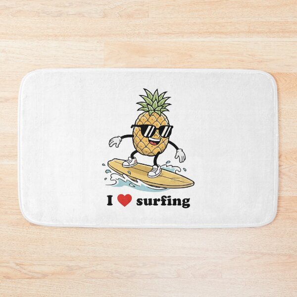 Item preview, Happy pinneaple surfing at the beach designed and sold by frutifashion.