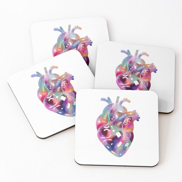 Item preview, Copy of Heart illustration showing human anatomy with colorful details on organs and vessels in a simple design designed and sold by SpaceartLilu.